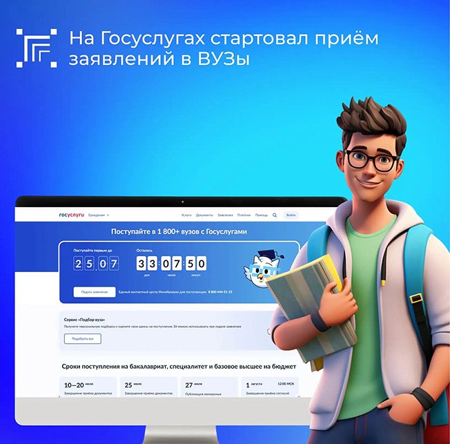 На портале госуслуг запущена цифровая приемная кампания